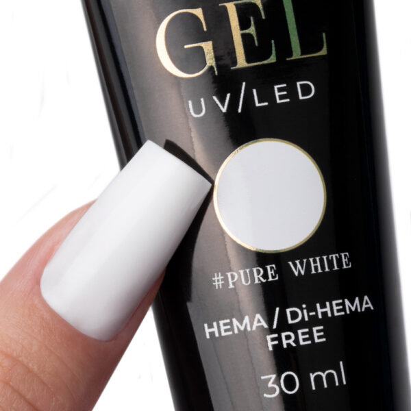 acrygel unghie pure white bianco