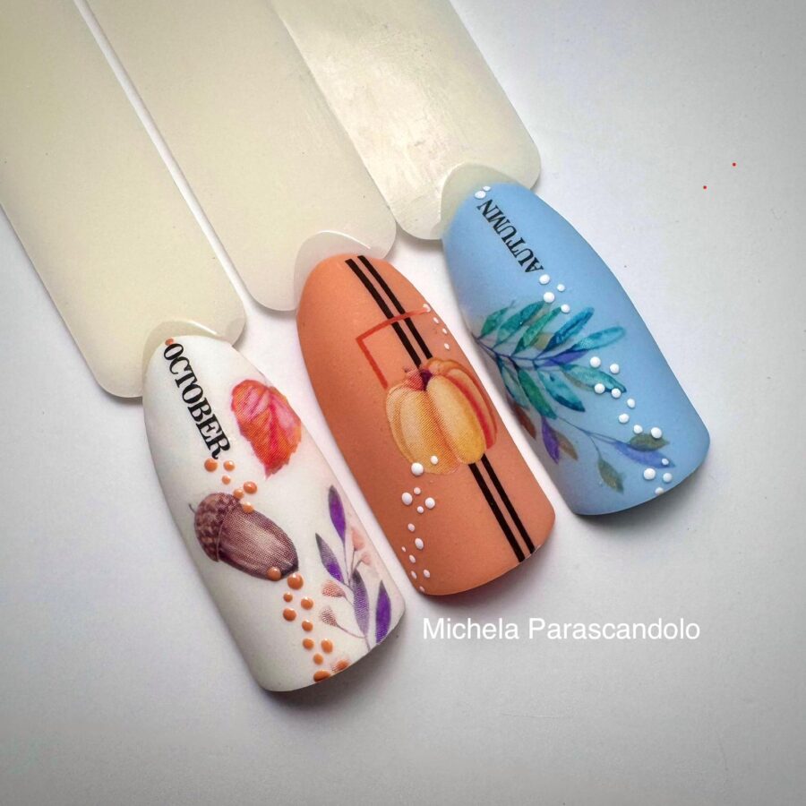 stickers autunno nail art