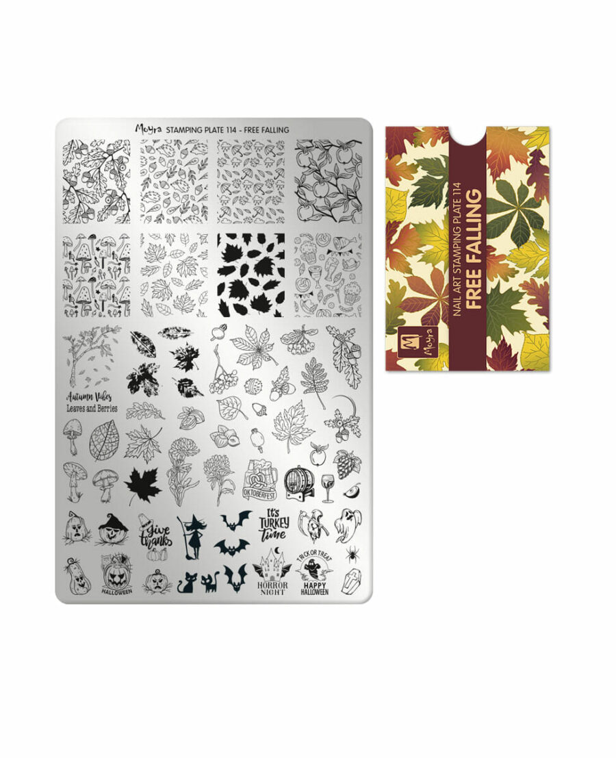 Piastra per Stamping 114 Free Falling Moyra Autunno