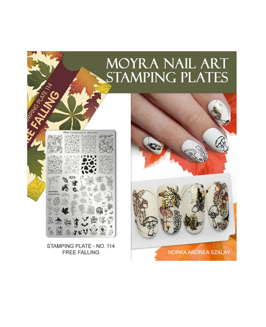 Piastra per Stamping 114 Free Falling Moyra Autunno