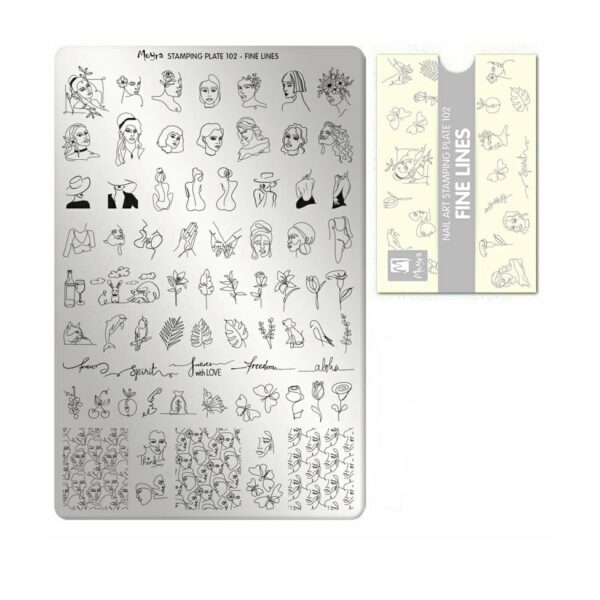 Piastra Disegni Stilizzati 102 Fine Lines Moyra
