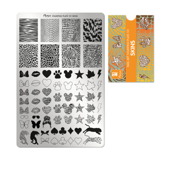 Piastra Stamping Moyra® 131 Skins decorazione unghie nailart animalier