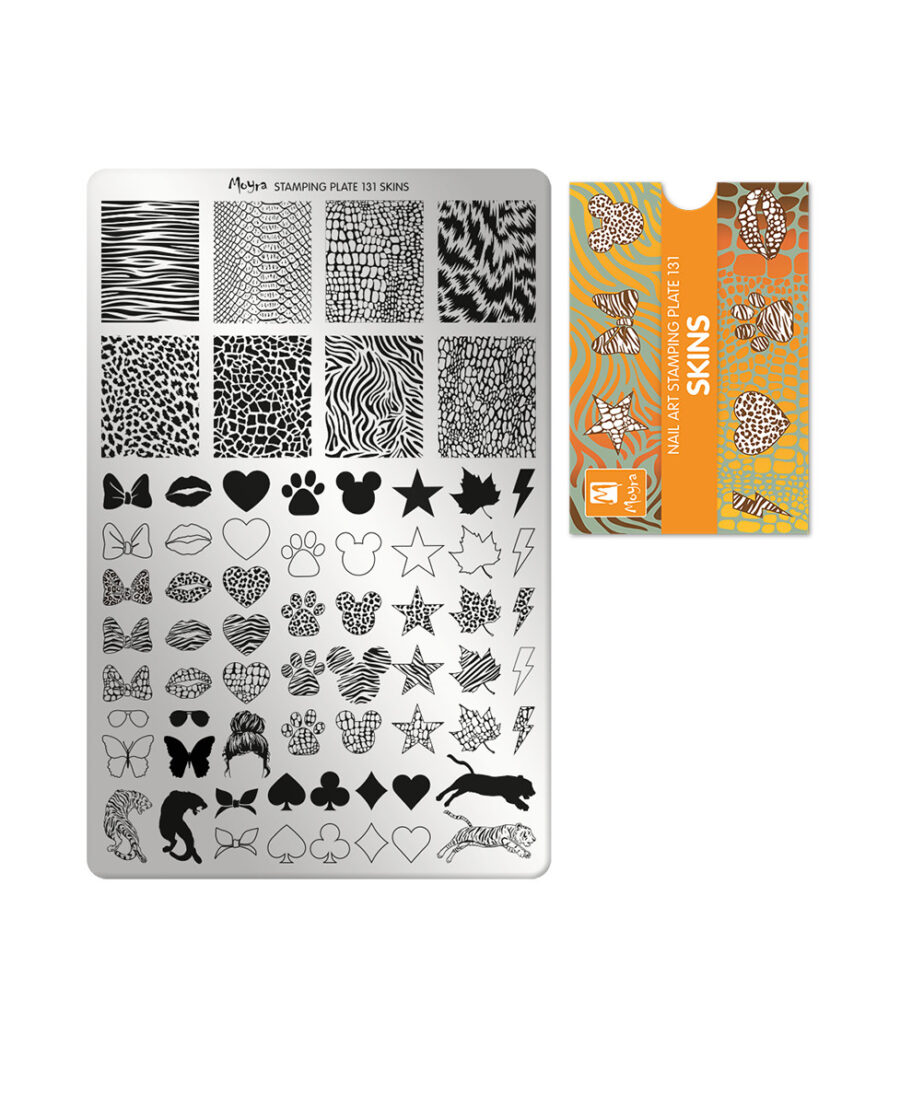 Piastra Stamping Moyra® 131 Skins decorazione unghie nailart animalier