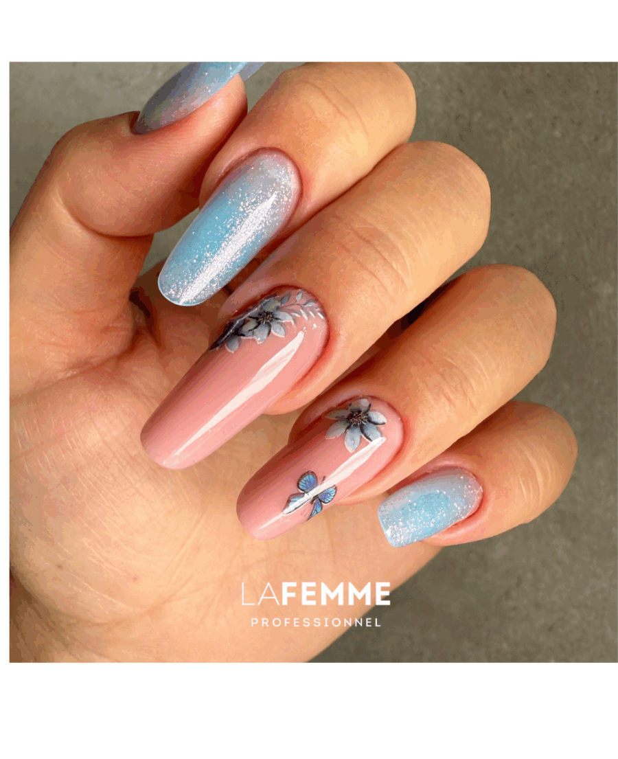 Acrygel La Femme Pastel Blue Glitter