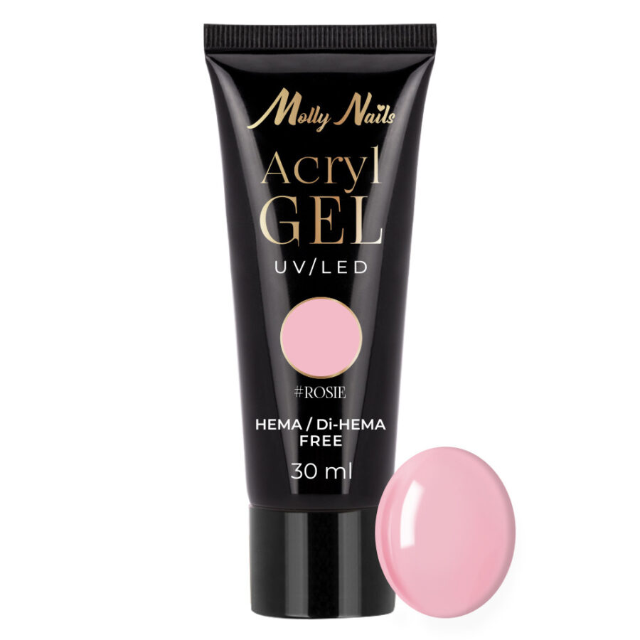 acrygel unghie rosa caldo rosie