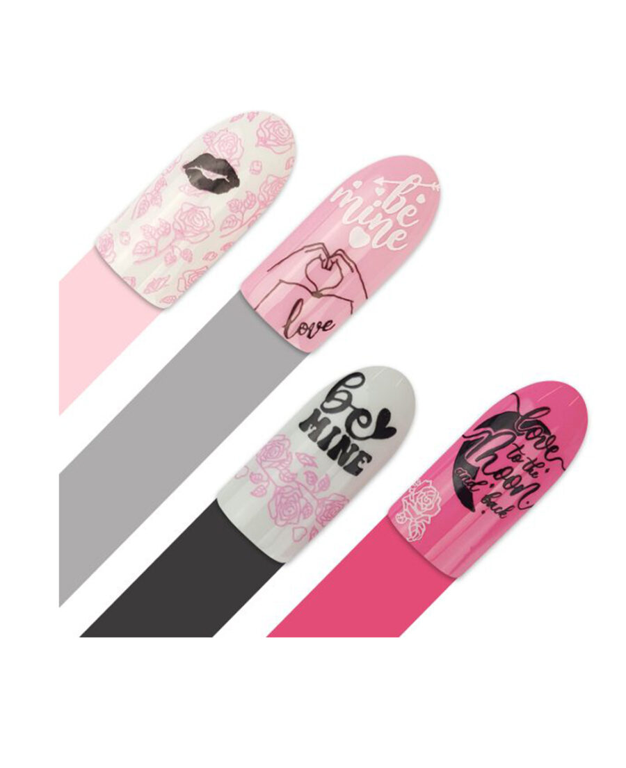 piastra per stamping cuori design bocche amore love san valentino