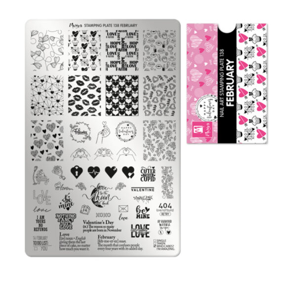 piastra per stamping cuori design bocche amore love san valentino