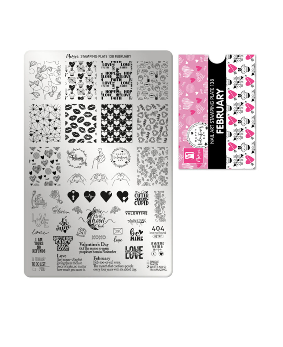 piastra per stamping cuori design bocche amore love san valentino