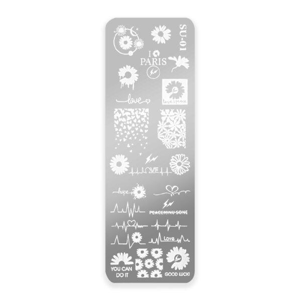 piastra stamping margherite cuori