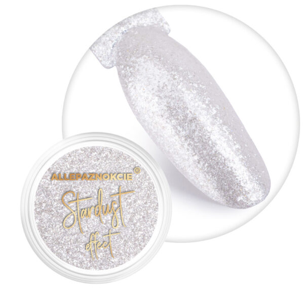 polvere sirena stardust unghie bianco perlato