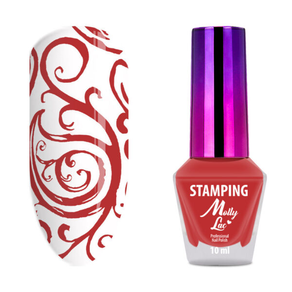 smalto stamping rosso unghie