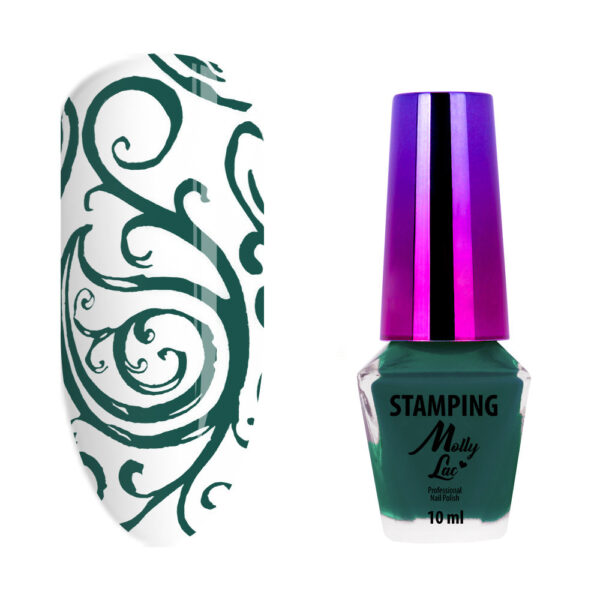 smalto stamping verde unghie