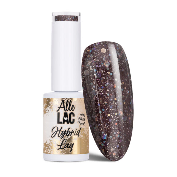 smalto semipermanente marrone cioccolato glitter flakes