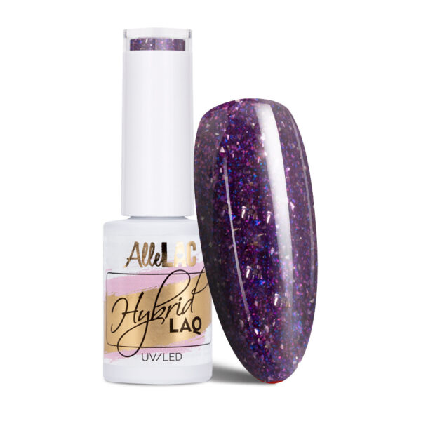 smalto semipermanente viola glitter flakes