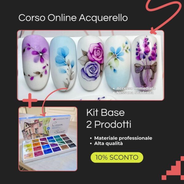 BUNDLE Corso Acquerello Online Kit 2 Prodotti