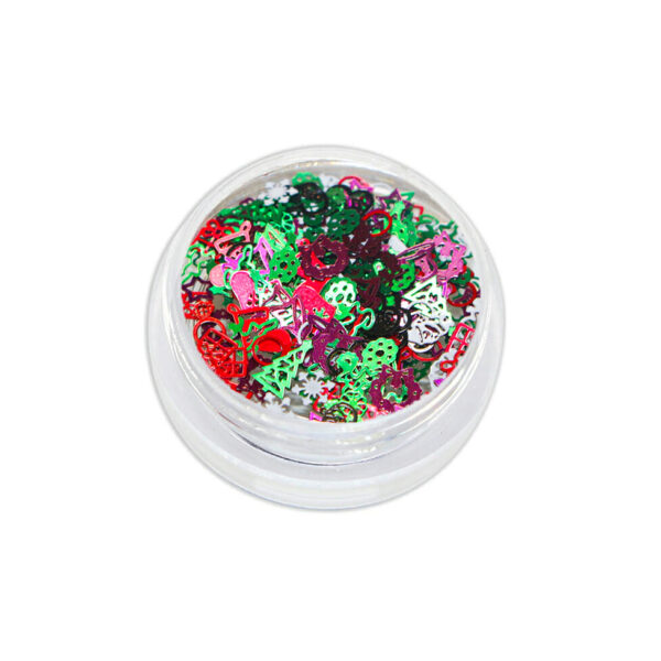 borchie unghie natalizie christmas colorate