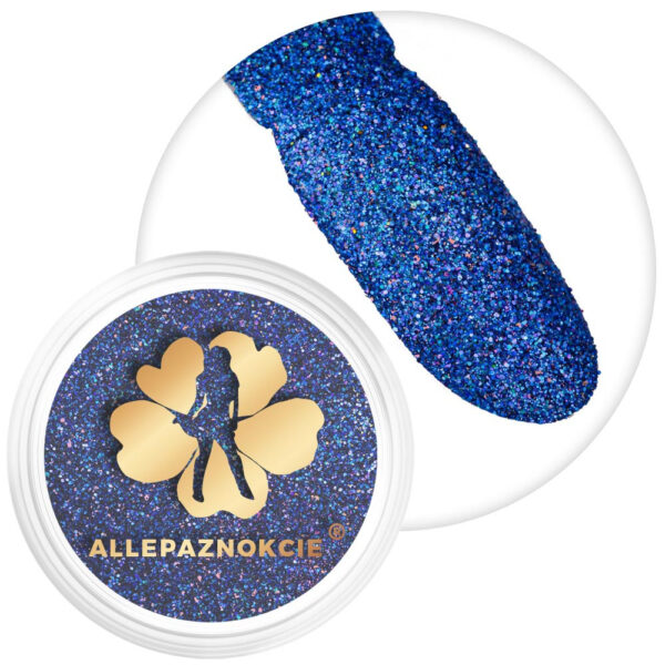 polvere olografica unghie blu