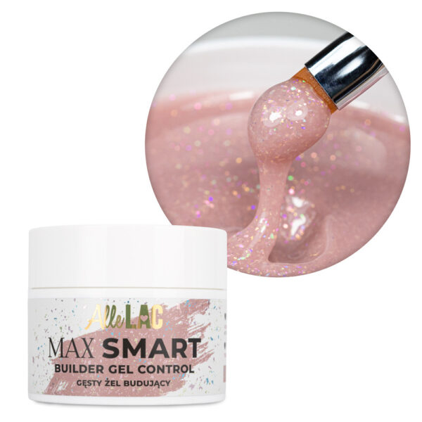 gel costruttore unghie trifasico max smart control glitter nude