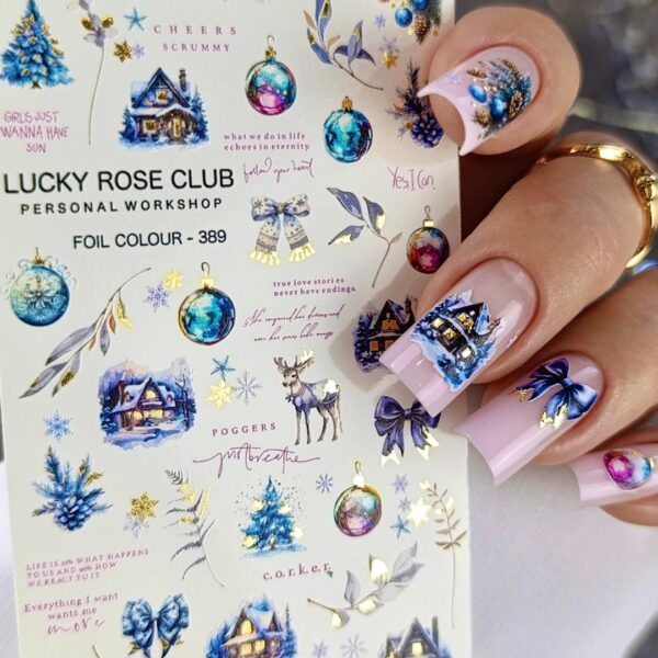 slider unghie natalizi lucky rose 389