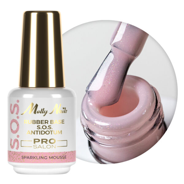 base rubber unghie sparkling mousse glitterata