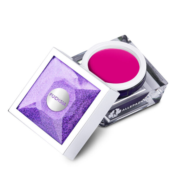 gel painting nail art fuchsia