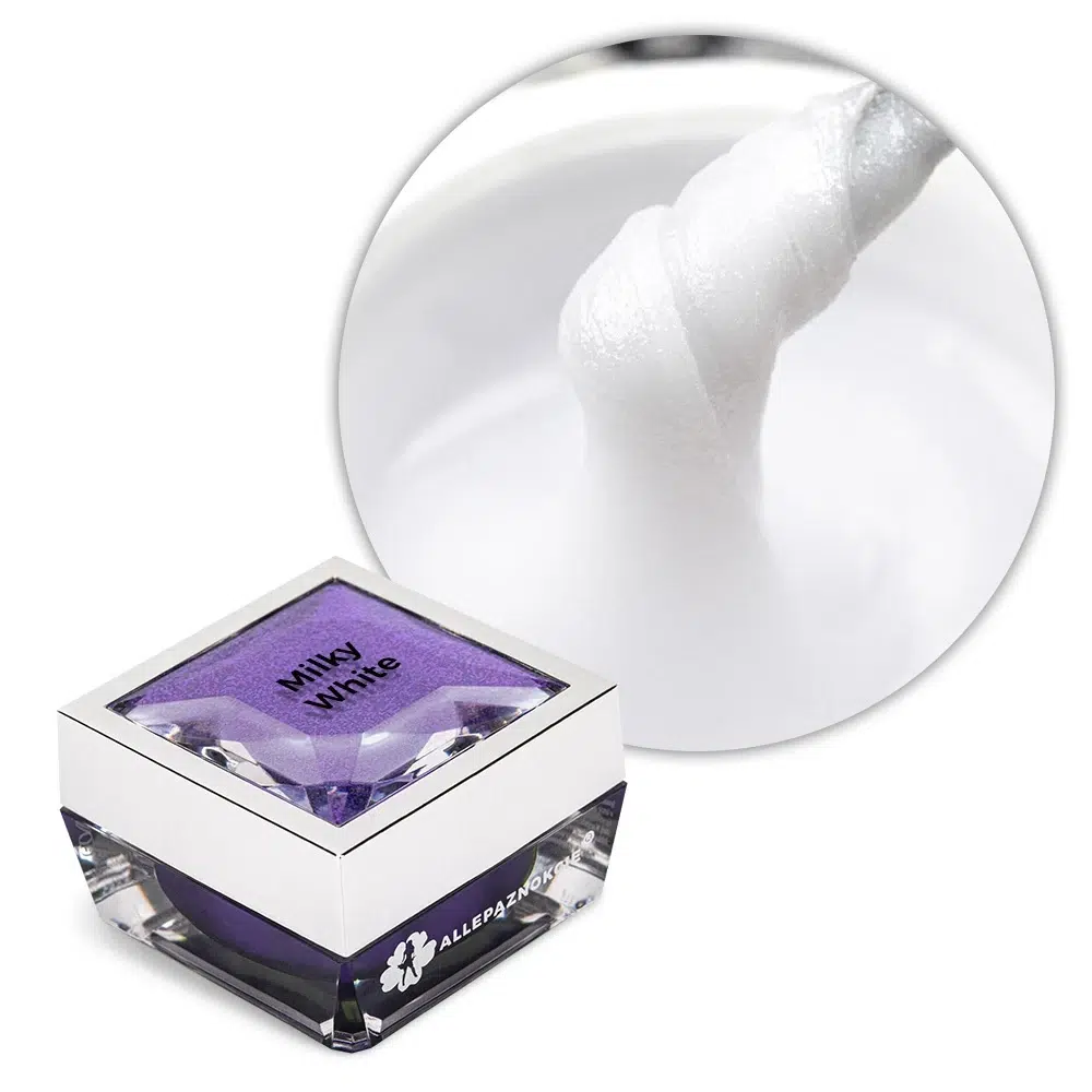 Gel acrilico modellante Allepaznokcie HEMA/Di-HEMA Free Milky White 15 g