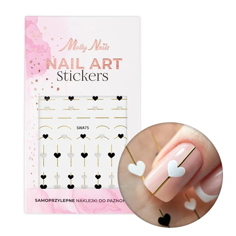 Adesivi per unghie a forma di cuoricino SWA75 MollyNails