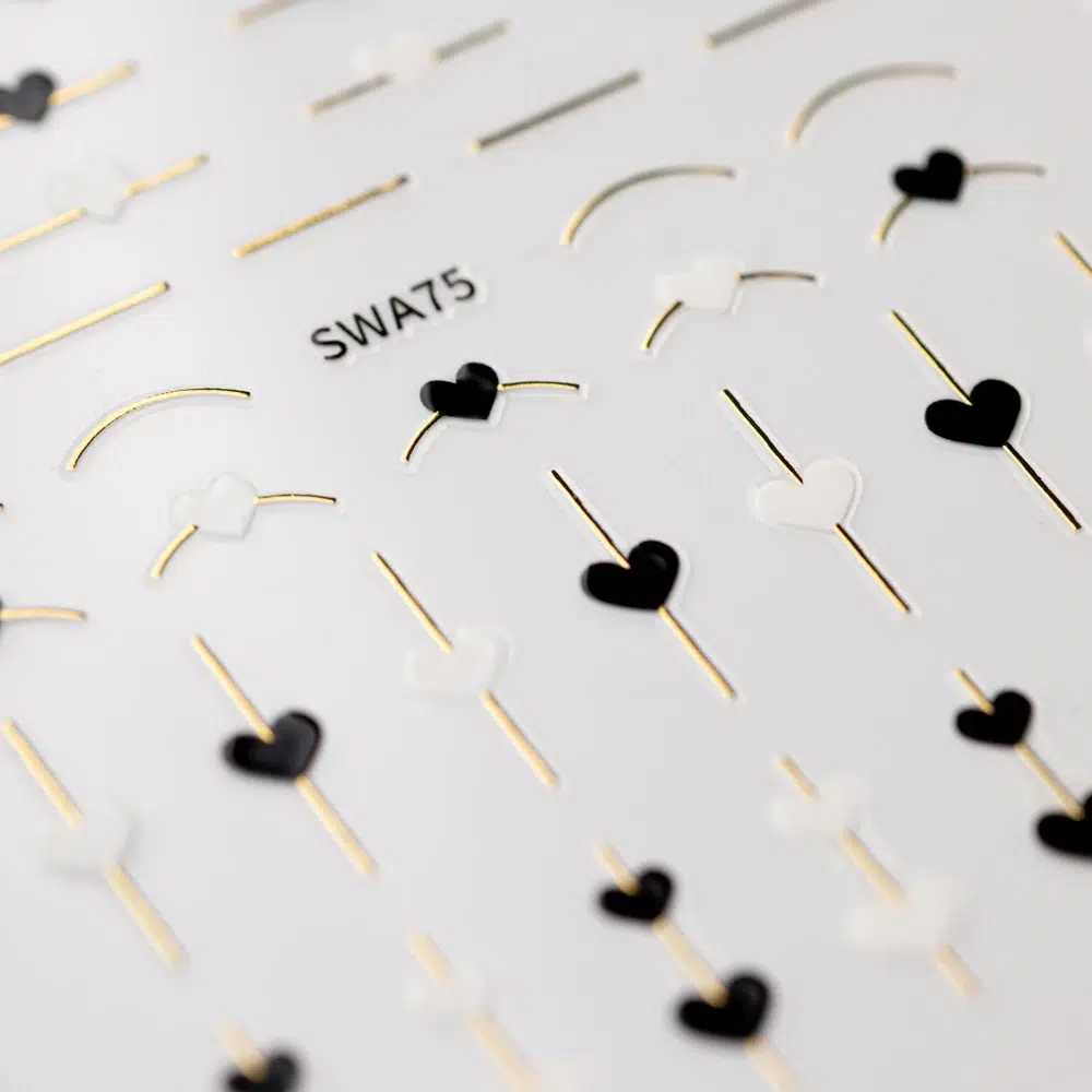 Adesivi per unghie a forma di cuoricino SWA75 MollyNails