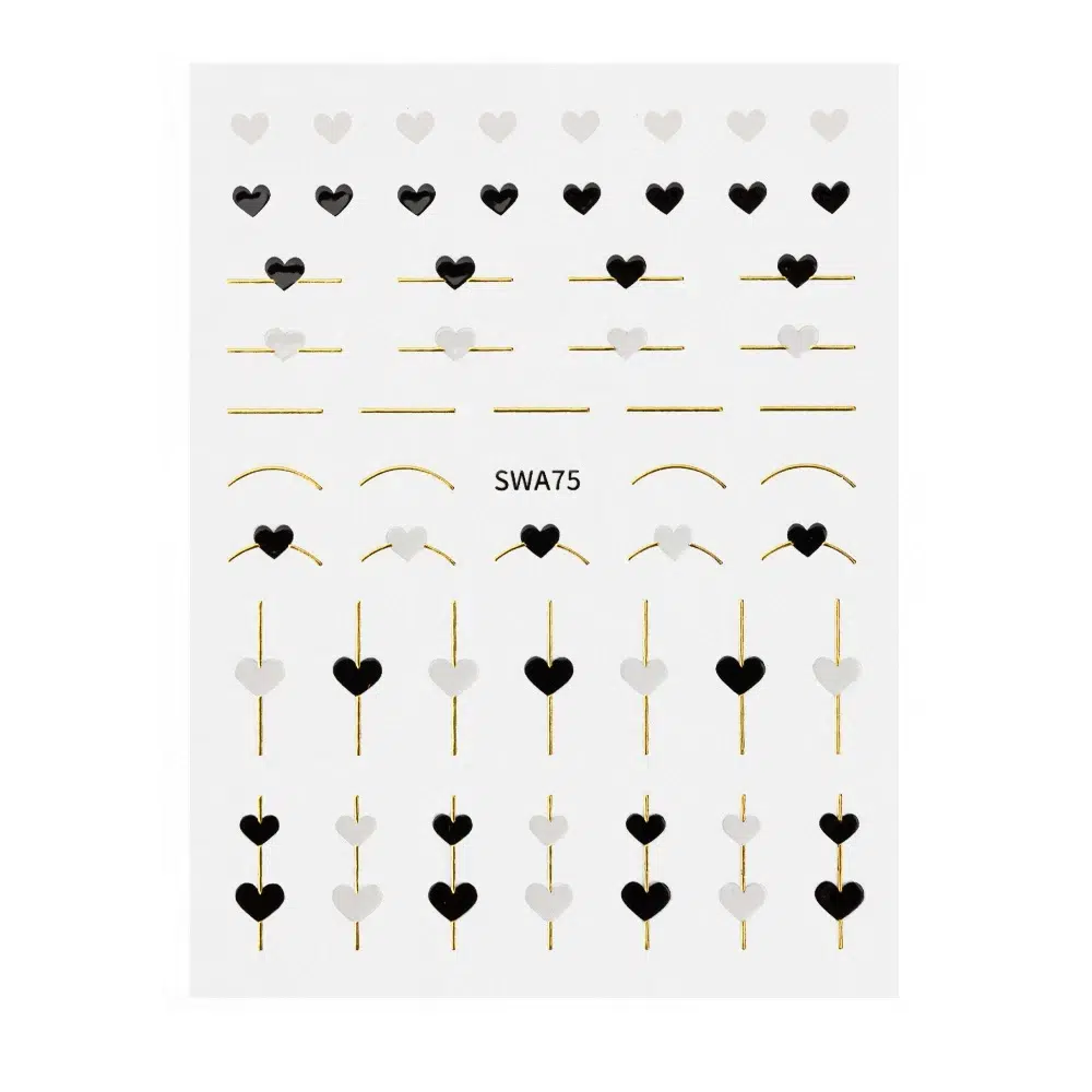Adesivi per unghie a forma di cuoricino SWA75 MollyNails
