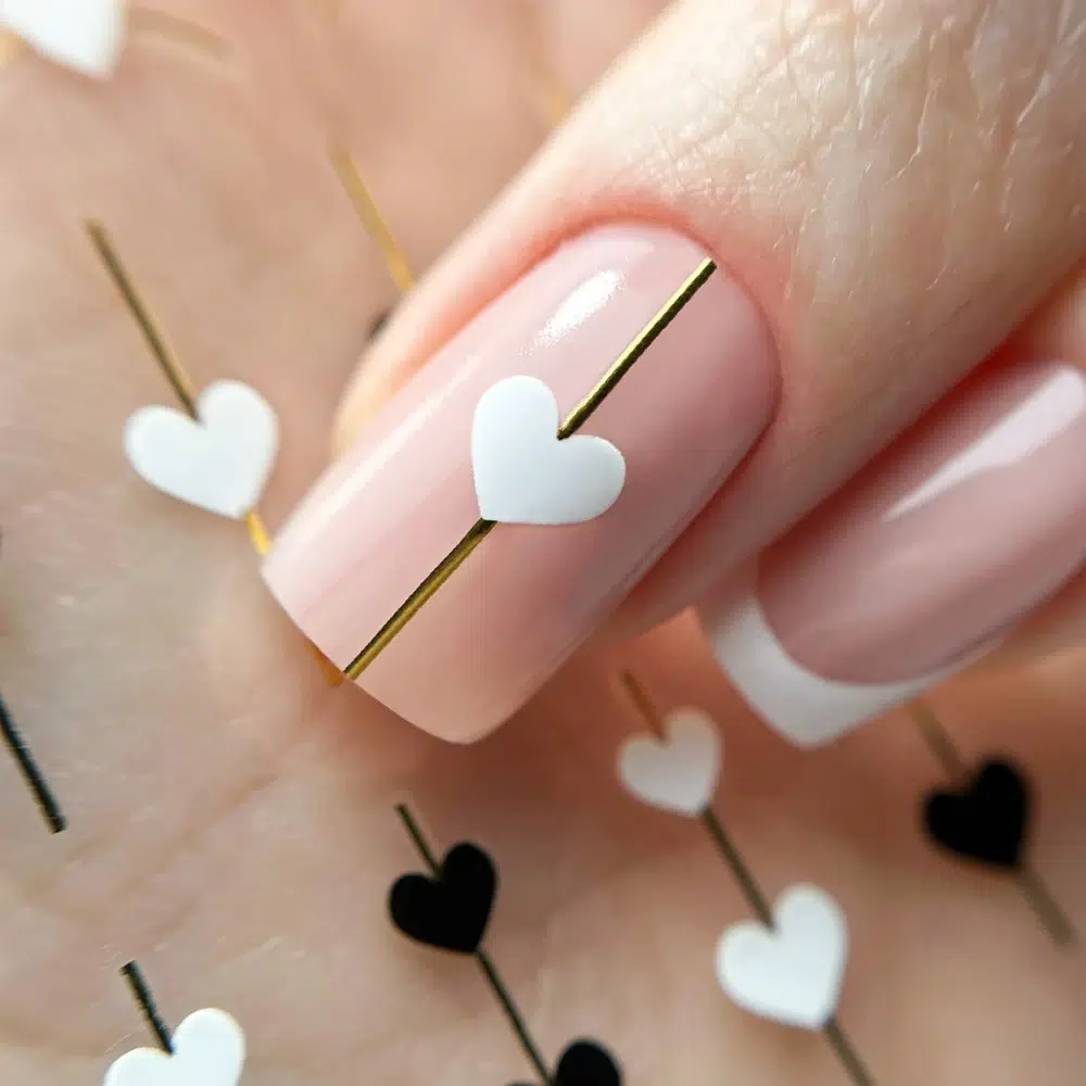 Adesivi per unghie a forma di cuoricino SWA75 MollyNails