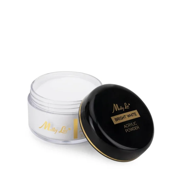 MollyLac Acrylic Powder Bright White 30 g - polvere acrilica per unghie