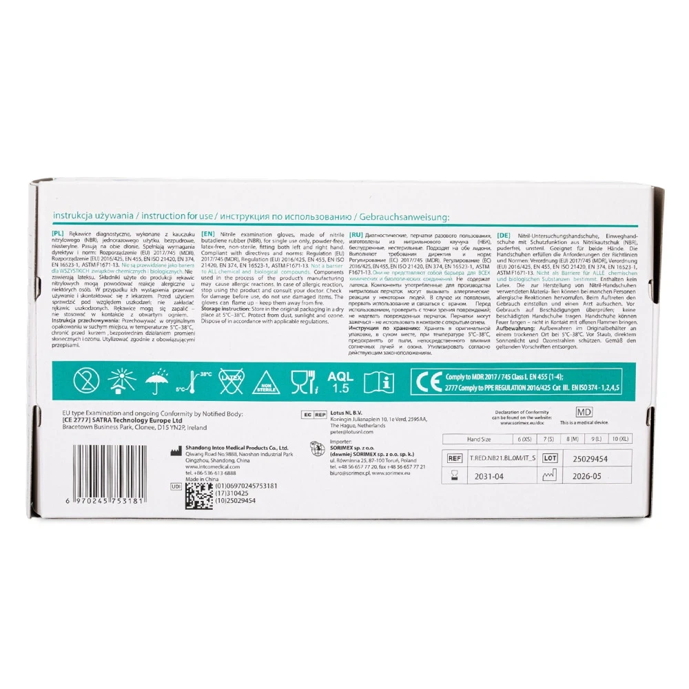Guanti in nitrile Master Glove PF Simple, senza polvere, taglia M, blu, 100 pezzi