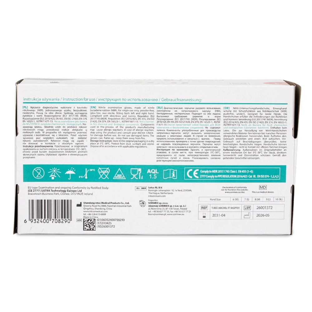 Guanti in nitrile senza polvere Master Glove PF Standard, taglia L, neri, 100 pezzi