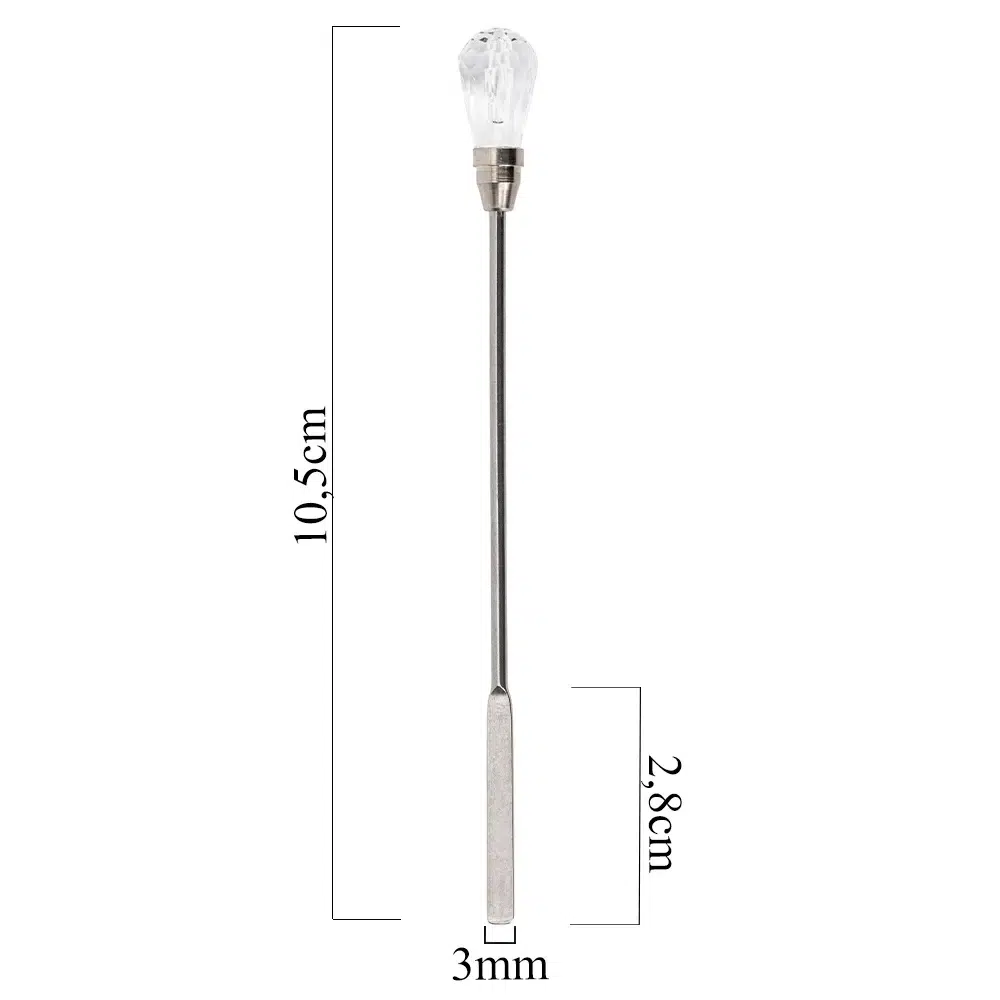Miscelatore a cucchiaino per gel con cristallo GNB-LAB, 1 pezzo