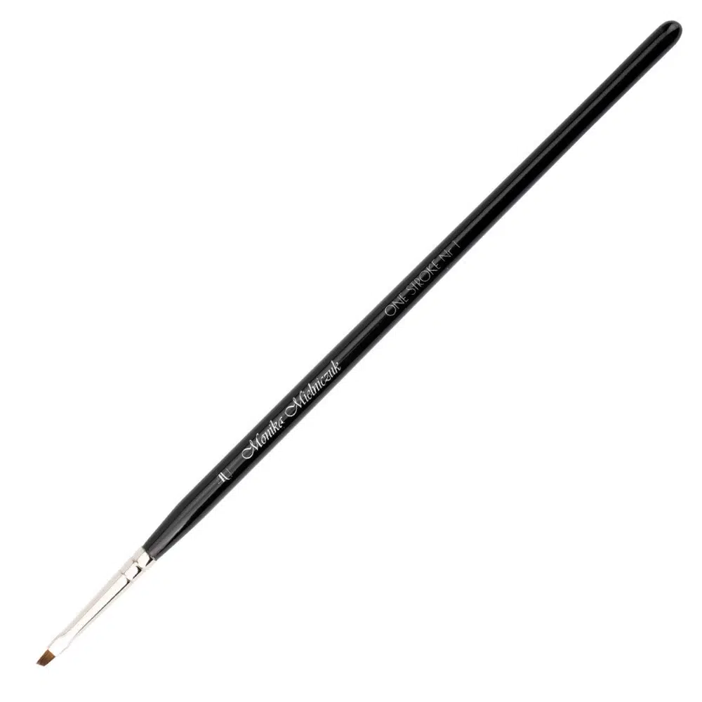 Pennellino One Stroke per decorazioni con acrilici e gel, setole 2/3,5 mm, 4 pezzi – Monika Mielniczuk