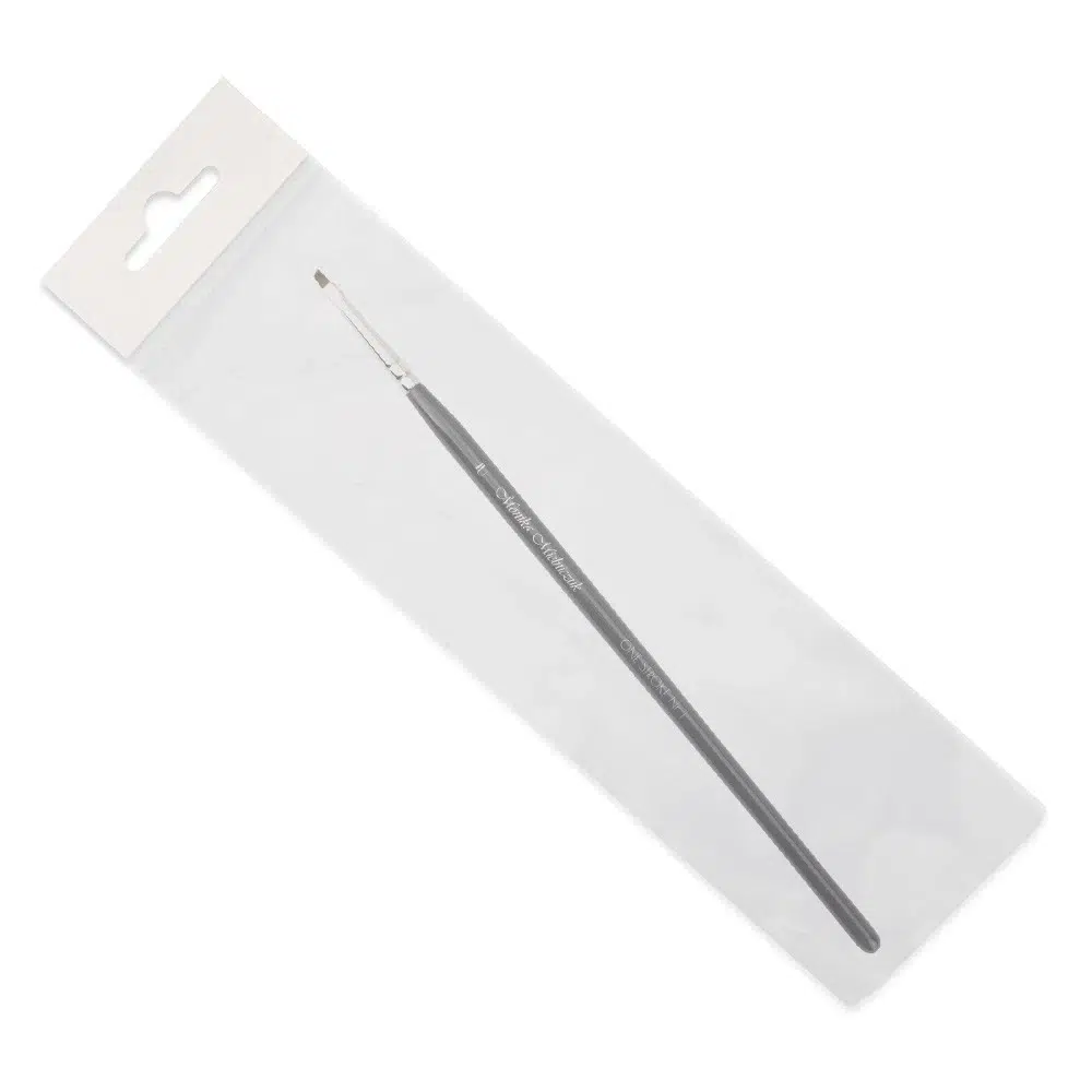 Pennellino One Stroke per decorazioni con acrilici e gel, setole 2/3,5 mm, 4 pezzi – Monika Mielniczuk