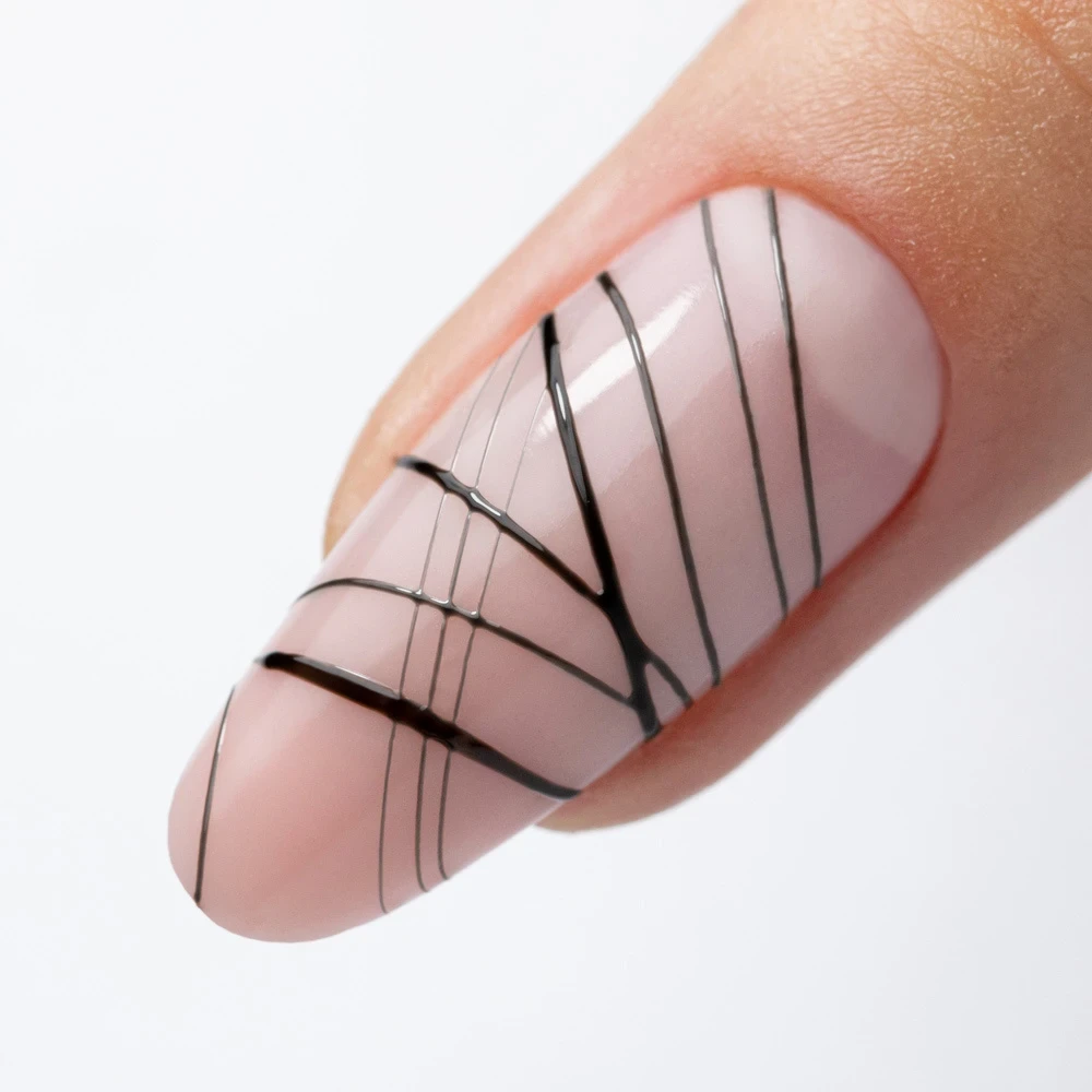 Spider Gel MollyNails nero, gel decorativo senza HEMA/Di-HEMA, 5 g