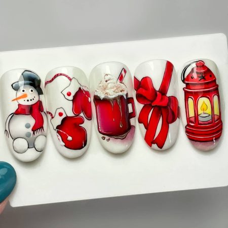 christmas art avanzato nail art